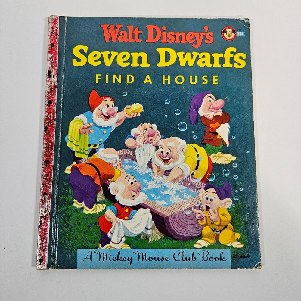 Vintage Walt Disneys Seven Dwarfs Find‎ A House Little Golden Mickey Mouse Club